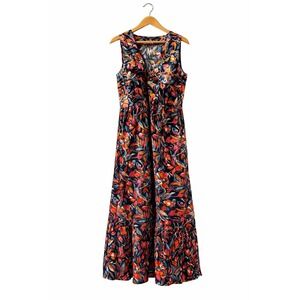 French Connection Twist Front Dress XL Multicolor Floral Sleeveless Midi NWT